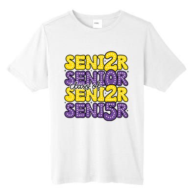 Senior 2025 Retro Graduation Class Of Senior Tall Fusion ChromaSoft Performance T-Shirt