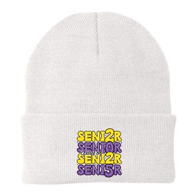 Senior 2025 Retro Graduation Class Of Senior Beanie