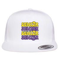 Senior 2025 Retro Graduation Class Of Senior Flatbill Hat