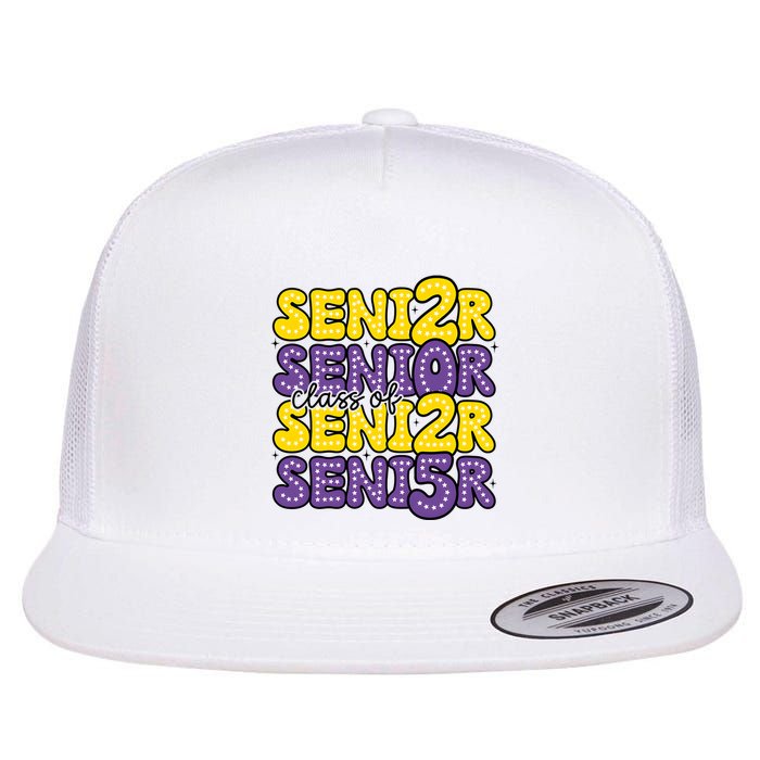 Senior 2025 Retro Graduation Class Of Senior Flatbill Hat