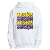 Senior 2025 Retro Graduation Class Of Senior Urban Pullover Hoodie