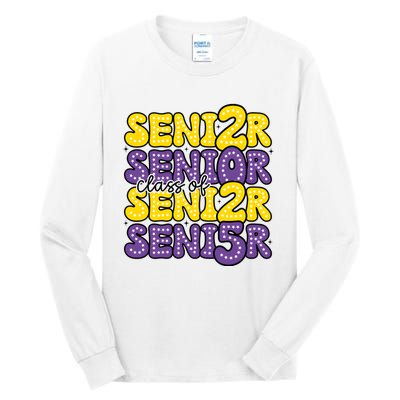 Senior 2025 Retro Graduation Class Of Senior Tall Long Sleeve T-Shirt