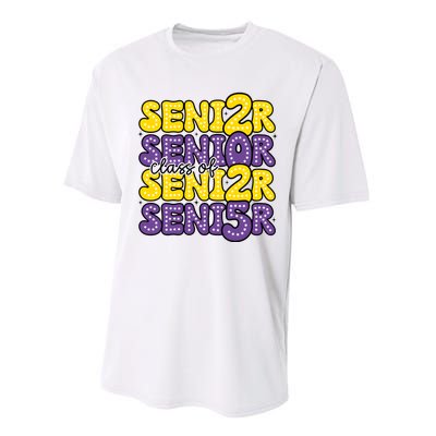 Senior 2025 Retro Graduation Class Of Senior Performance Sprint T-Shirt