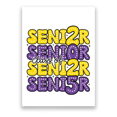 Senior 2025 Retro Graduation Class Of Senior Poster