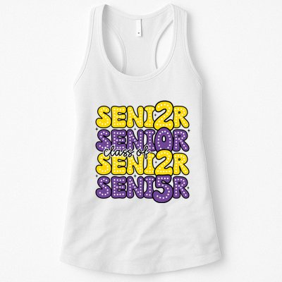 Senior 2025 Retro Graduation Class Of Senior Womens Tank Top