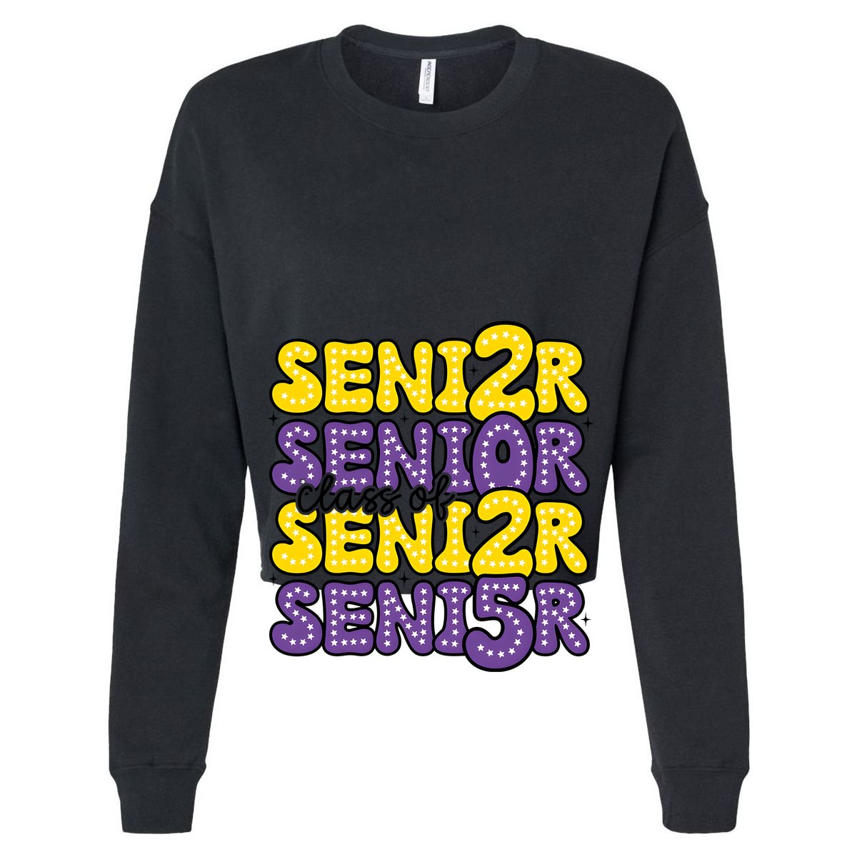 Senior 2025 Retro Graduation Class Of Senior Women's Crop Top Tee