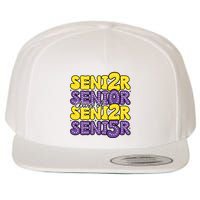 Senior 2025 Retro Graduation Class Of Senior Wool Snapback Cap