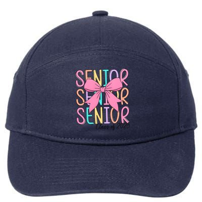 Senior 2025 Retro Graduation Class Of 2025 7-Panel Snapback Hat