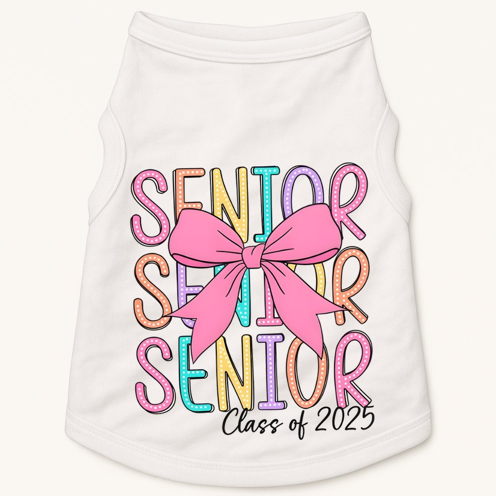 Senior 2025 Retro Graduation Class Of 2025 Doggie Tank