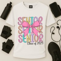 Senior 2025 Retro Graduation Class Of 2025 Cooling Performance Crew T-Shirt