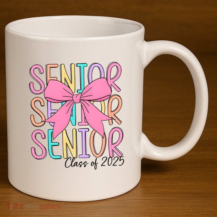 Senior 2025 Retro Graduation Class Of 2025 11oz C Handle Ceramic Mug