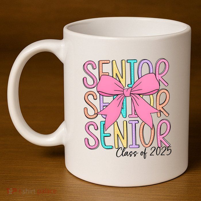 Senior 2025 Retro Graduation Class Of 2025 11oz C Handle Ceramic Mug