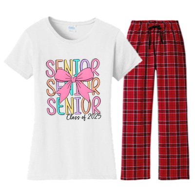 Senior 2025 Retro Graduation Class Of 2025 Women's Flannel Pajama Set