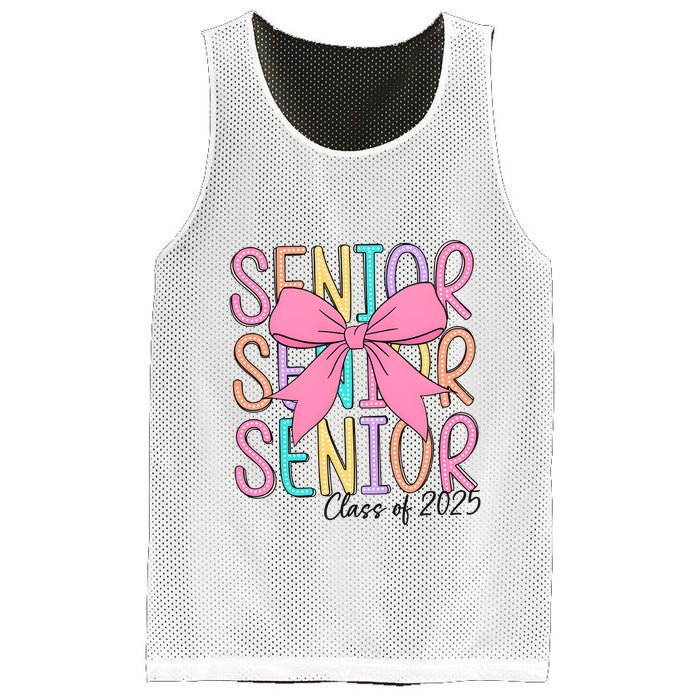 Senior 2025 Retro Graduation Class Of 2025 Mesh Reversible Basketball Jersey Tank