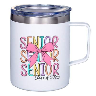 Senior 2025 Retro Graduation Class Of 2025 12oz Stainless Steel Coffee Mug
