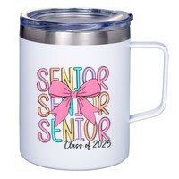 Senior 2025 Retro Graduation Class Of 2025 12oz Stainless Steel Coffee Mug
