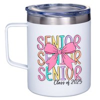 Senior 2025 Retro Graduation Class Of 2025 12oz Stainless Steel Coffee Mug