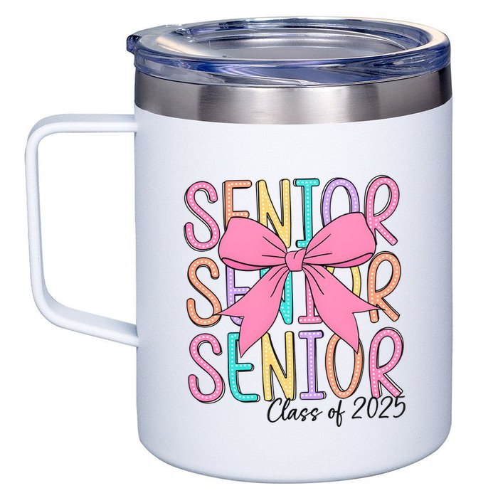 Senior 2025 Retro Graduation Class Of 2025 12oz Stainless Steel Coffee Mug