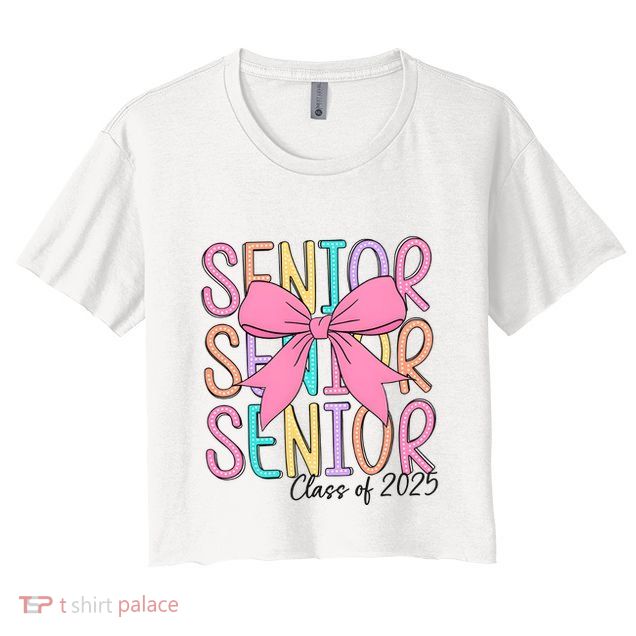 Senior 2025 Retro Graduation Class Of 2025 Crop Top