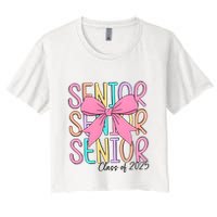 Senior 2025 Retro Graduation Class Of 2025 Women's Crop Top Tee