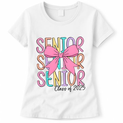 Senior 2025 Retro Graduation Class Of 2025 Womens T-Shirt
