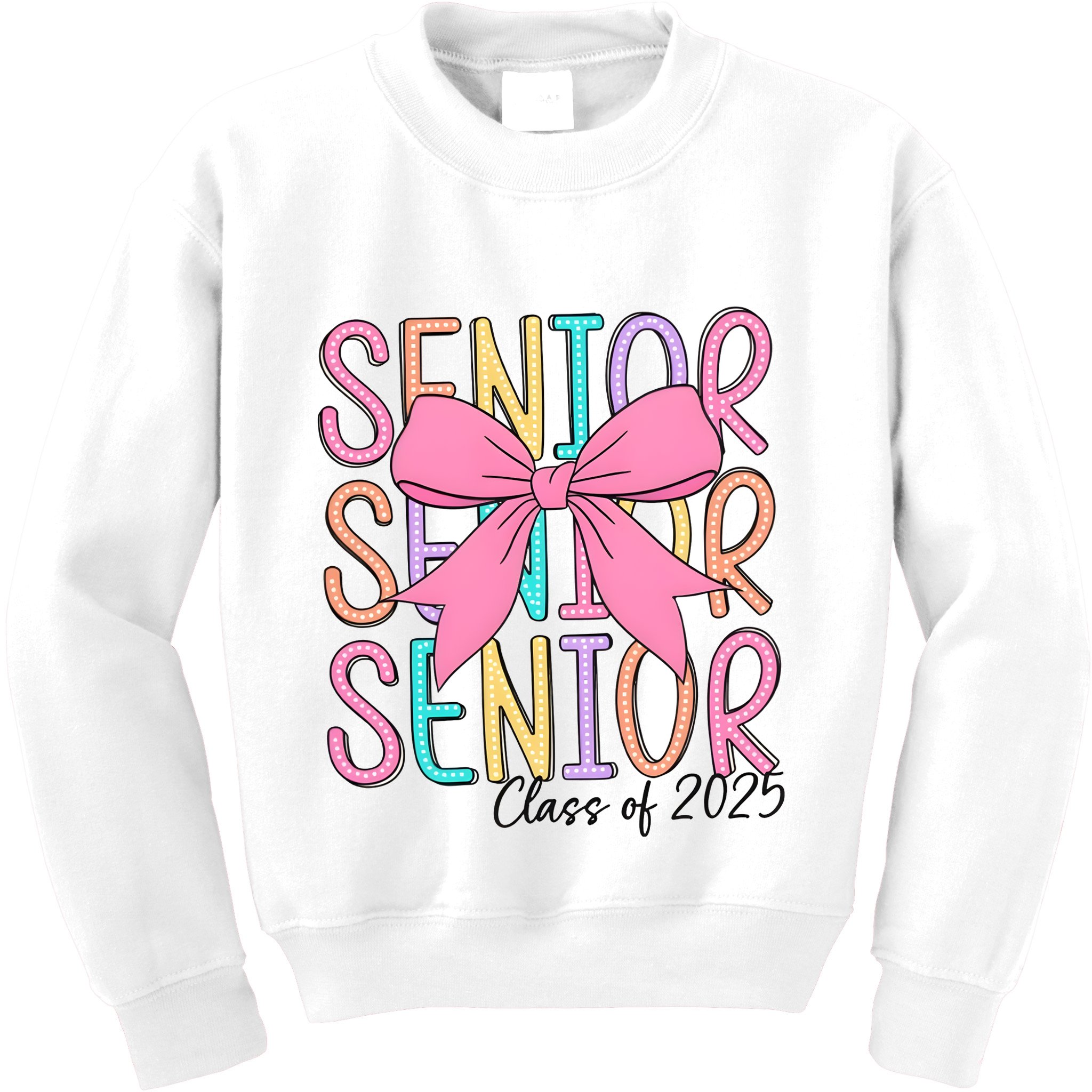 Senior 2025 Retro Graduation Class Of 2025 Kids Sweatshirt
