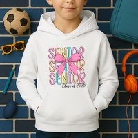 Senior 2025 Retro Graduation Class Of 2025 Kids Hoodie