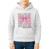 Senior 2025 Retro Graduation Class Of 2025 Kids Hoodie