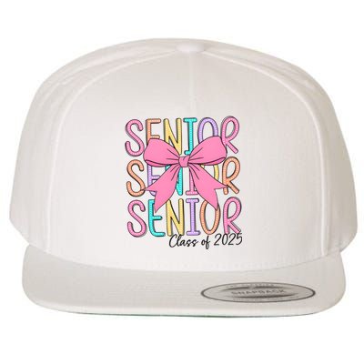 Senior 2025 Retro Graduation Class Of 2025 Wool Snapback Cap