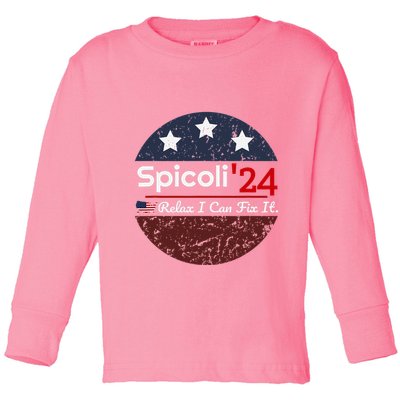Spicoli 24 Relax I Can Fix It Toddler Long Sleeve Shirt