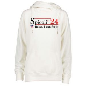 Spicoli 2024 Relax I Can Fix It Womens Funnel Neck Pullover Hood