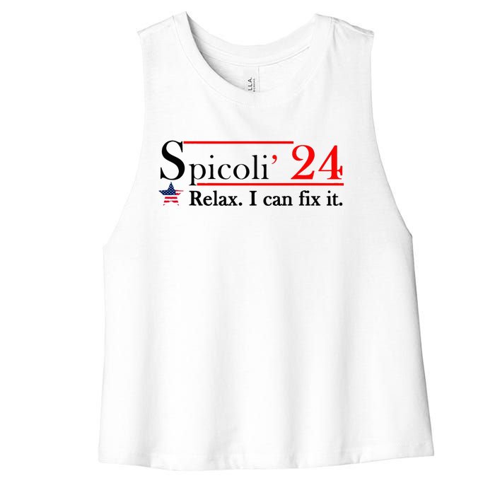 Spicoli 2024 Relax I Can Fix It Women's Racerback Cropped Tank