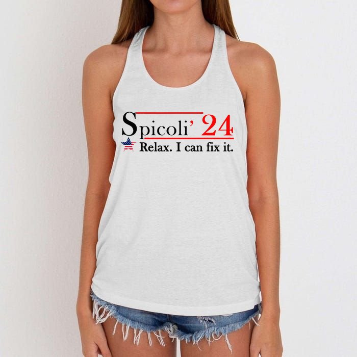 Spicoli 2024 Relax I Can Fix It Women's Knotted Racerback Tank