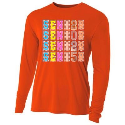 Senior 2025 Retro Checkered Cooling Performance Long Sleeve Crew