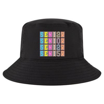 Senior 2025 Retro Checkered Cool Comfort Performance Bucket Hat