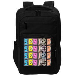 Senior 2025 Retro Checkered Impact Tech Backpack