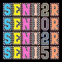 Senior 2025 Retro Checkered Impact Tech Backpack