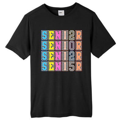 Senior 2025 Retro Checkered Tall Fusion ChromaSoft Performance T-Shirt