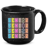 Senior 2025 Retro Checkered 15oz Campfire Ceramic Mug