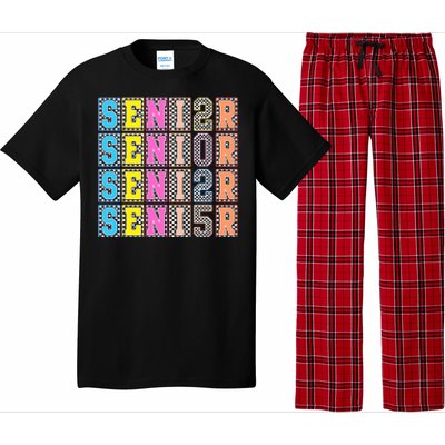 Senior 2025 Retro Checkered Pajama Set