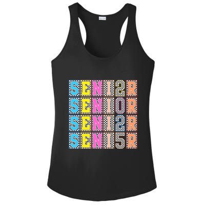 Senior 2025 Retro Checkered Ladies PosiCharge Competitor Racerback Tank