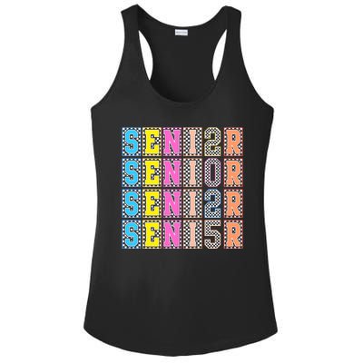 Senior 2025 Retro Checkered Ladies PosiCharge Competitor Racerback Tank