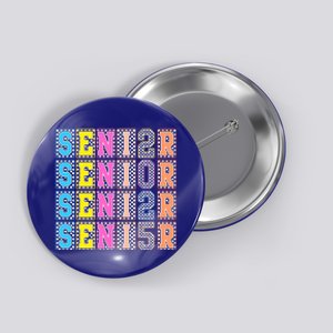 Senior 2025 Retro Checkered Button