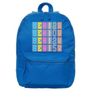 Senior 2025 Retro Checkered 16 in Basic Backpack