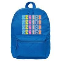 Senior 2025 Retro Checkered 16 in Basic Backpack