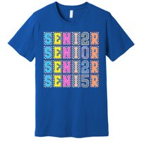 Senior 2025 Retro Checkered Premium T-Shirt