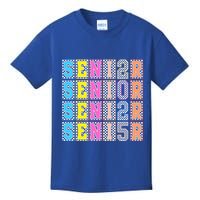 Senior 2025 Retro Checkered Kids T-Shirt