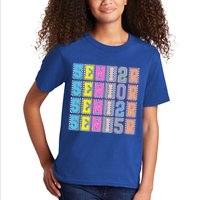 Senior 2025 Retro Checkered Kids T-Shirt