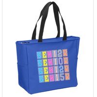 Senior 2025 Retro Checkered Zip Tote Bag