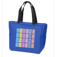 Senior 2025 Retro Checkered Zip Tote Bag